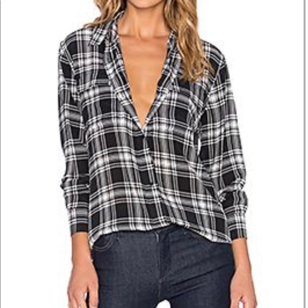Sanctuary Silk Boyfriend Button Down